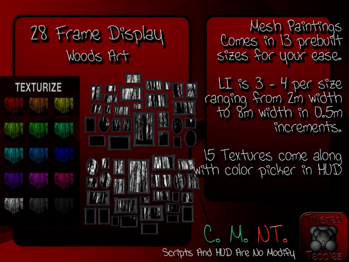 {T.t} 28 Frame Display + Woods Art