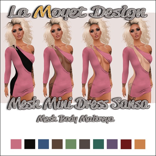 ~LM ~Mesh Mini Dress Sansa Maitreya Complete