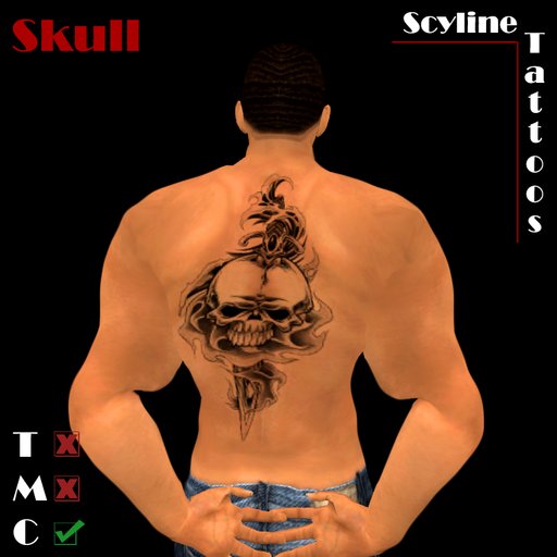::Scyline Tattoos:: Skull-Back