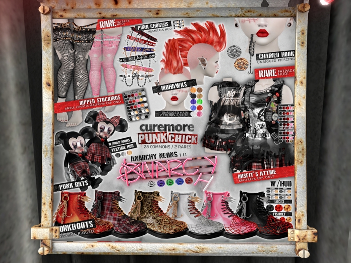 CUREMORE / Punk Chick /  Anarchy Neon /  PURPLE