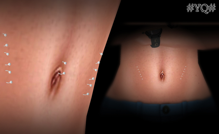 #YQ# Line Piercing Belly - BOX