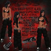 *REEBS* SEXY BAGGY OUTFIT, BLACK