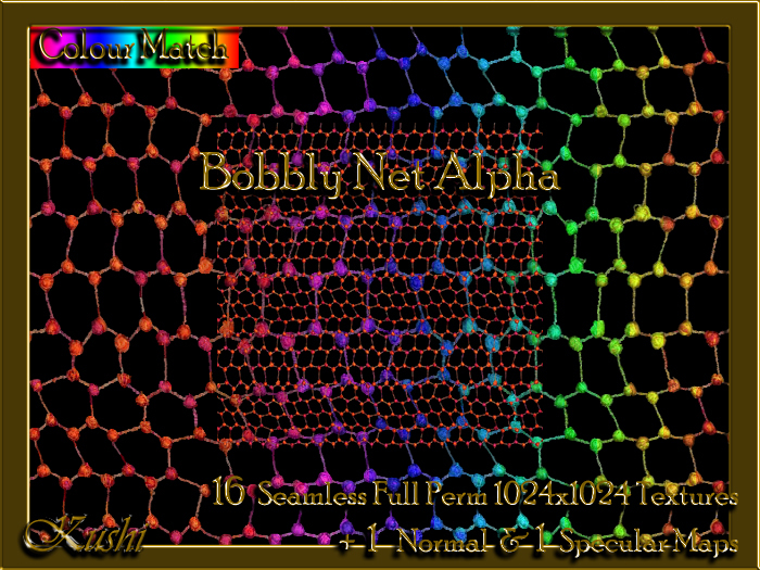 Bobbly Net Alpha Seamless Textures