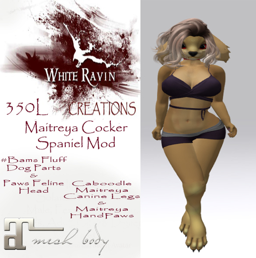 White Ravin Creations - Cocker Maitreya PawsHead Mod App Boxed