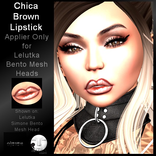 Chica Brown Lipstick for Lelutka Bento