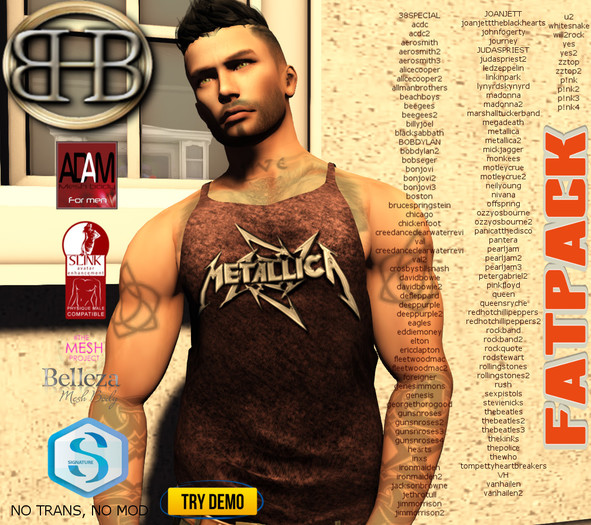 !!BHB!! CLASSIC ROCK FITMESH TOP Tank WITH HUD