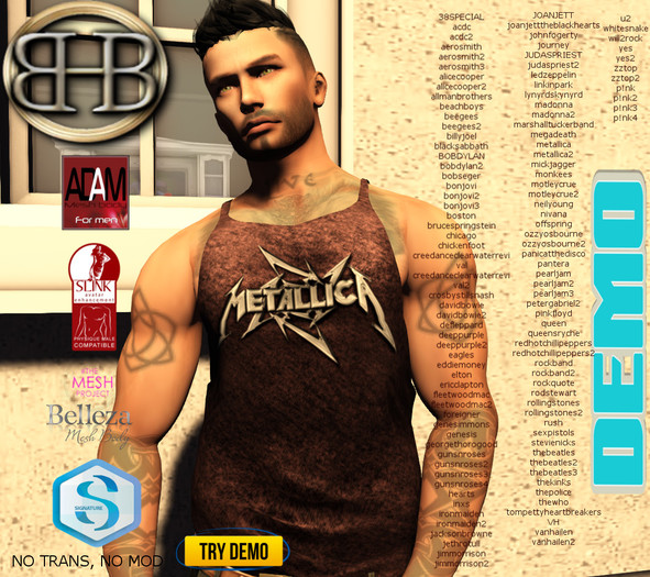 !!BHB!! CLASSIC ROCK FITMESH TOP Tank WITH HUD