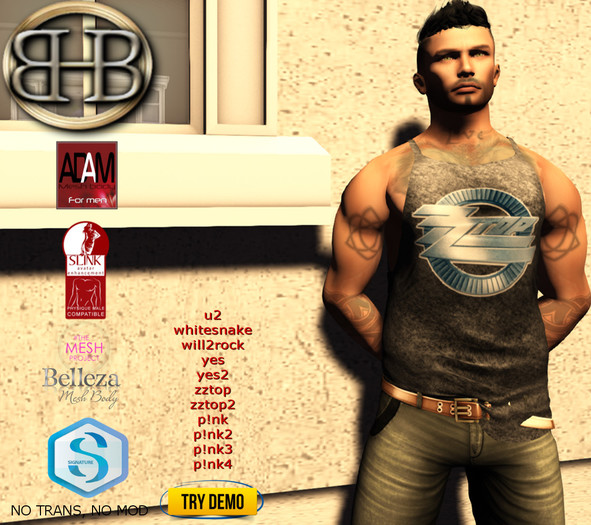 !!BHB!! CLASSIC ROCK FITMESH TOP Tank WITH HUD