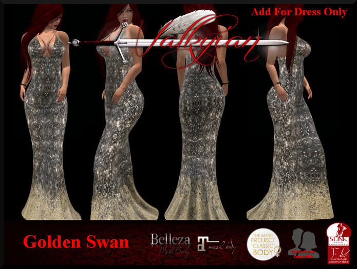 ~Valkyrian~Golden Swan (Venetian Waltz) Gown (BOXED)
