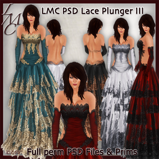 LMC Designer PSD Files & Prims  - Lace Plunger III - BOM