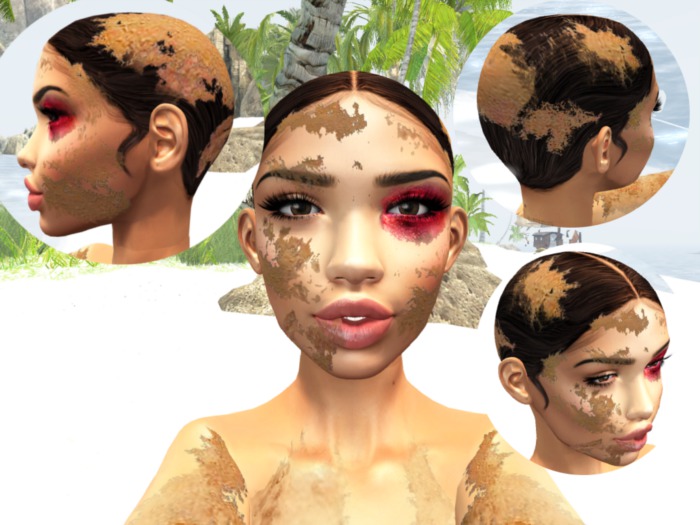 Second Life Marketplace Omega Applier Dirty Face (Full Face)