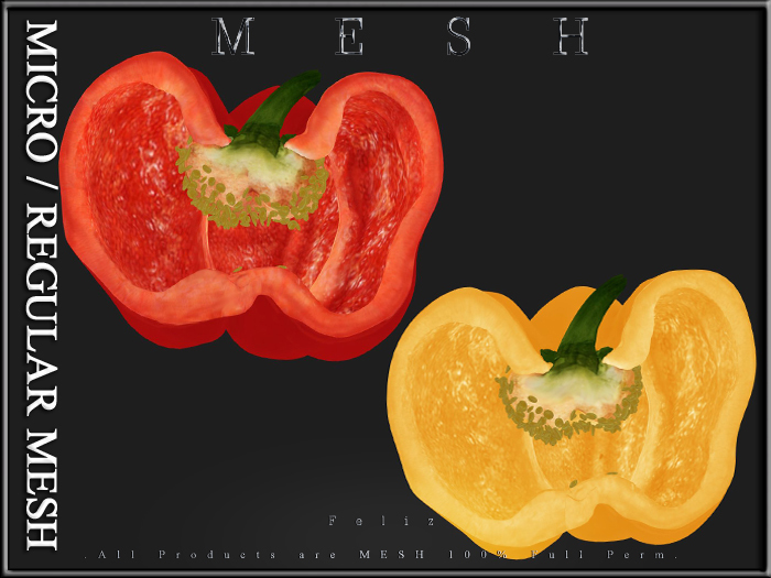 [Feliz] Halved bell pepper - Micro and Regular Mesh - Full Perm -