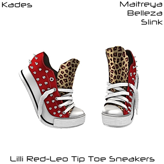 Kades -Lilli Red&Leo Tip Toe Sneakers