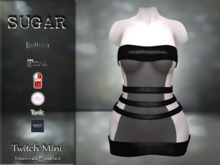 :-:SUGAR:-: Twitch Mini - {SHEER BLACK} *Add Me*