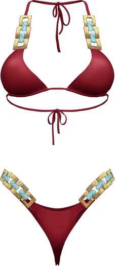 Blueberry - Adrianna Bikini - Maitreya, Belleza (All), Slink Physique Hourglass - ( Mesh ) - Red