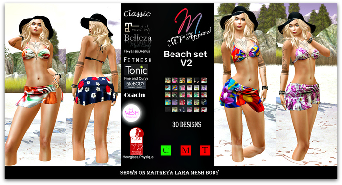 Beachset V2, Belleza, classic, Ebody, fitmesh, Maitreya, Ocacin, Slink, TMP, tonic