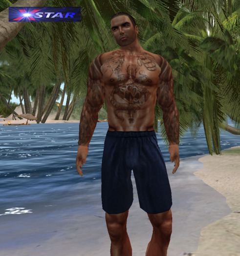 Xstar BERMUDAS - BLUE FROTTEE