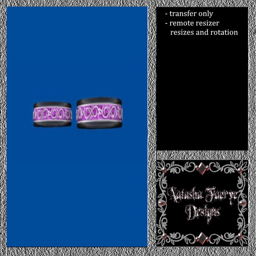 Titanium amethyst wedding set