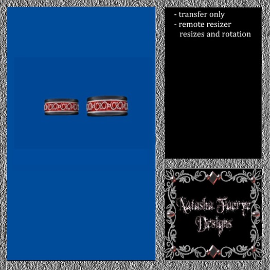 Tungsten garnet wedding set