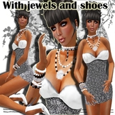 KL*AL*  KARINE WITH JEWELS AND SHOES-CASUAL DRESS- SEXY DRESS- PARTY- NECKLACE