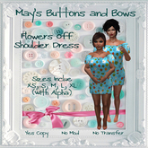 MBB * Flowers Off Shoulder Dress (5 Sizes)