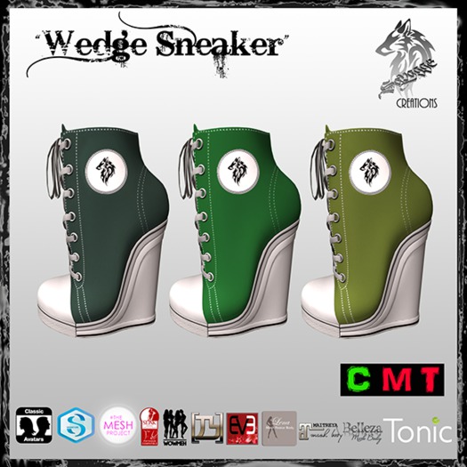 ::SC:: Wedge Sneakers Color Pack Green [Bag]