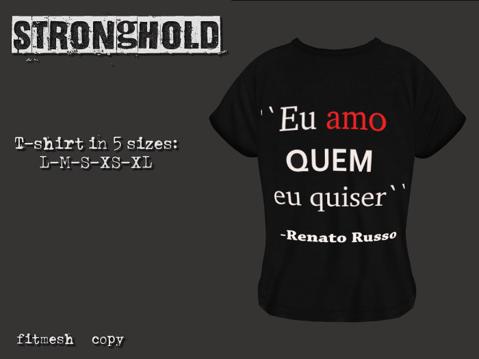 SH! Eu amo T-Shirt FITMESH