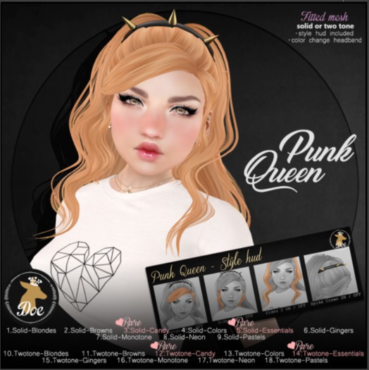 7.Doe: Punk Queen (solid) - Monotone