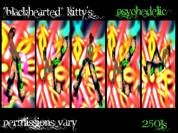 *BHK* Psychedelic Kitty******NEW***NEW****PROMO***PRICE***