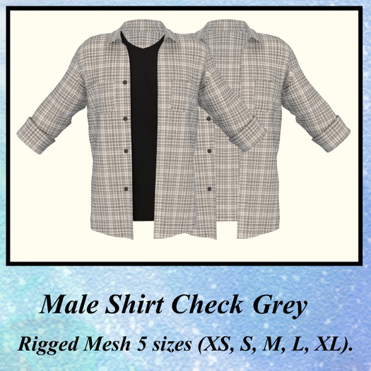 Male Grey Check Shirt