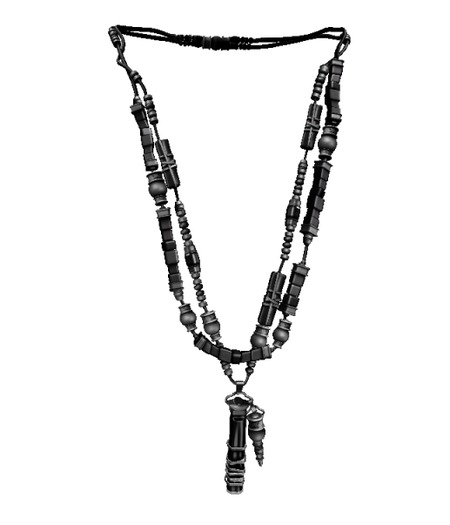 Necklace silver black