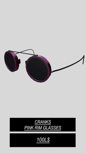 Cranks - Pink Rim glasses