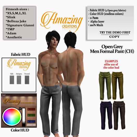 AmAzINg CrEaTiOnS Open Grey Men Formal Pant (CH) Promo price!
