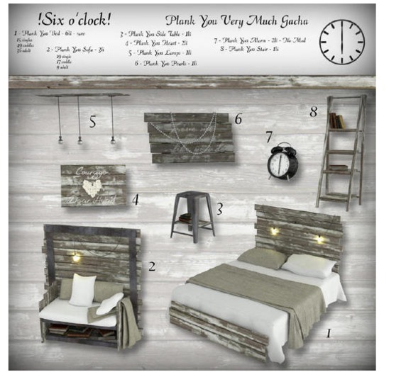 !Six o'clock! Plank You Side Table