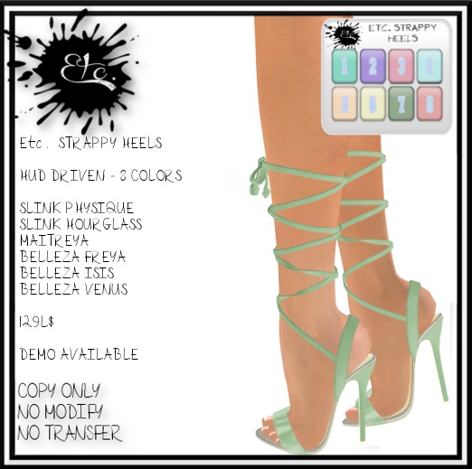 Etc. STRAPPY HEELS - PASTELS COLLECTION