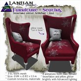 ~L/Fx~Snowflake Glitter Chair - Red *Reduced!*