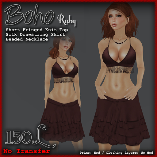 [ Demure ] Boho Outfit - Ruby