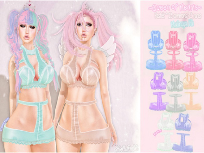 *HolliPocket* Queen Of Hearts (PEACH-PASTEL) (TOP)