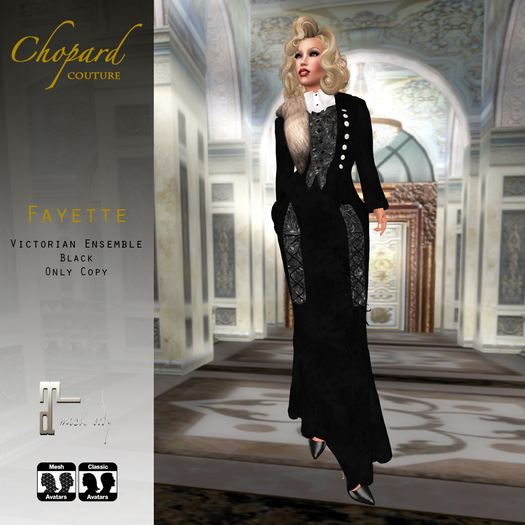 *Chopard Couture* Fayette Victorian Ensemble Black