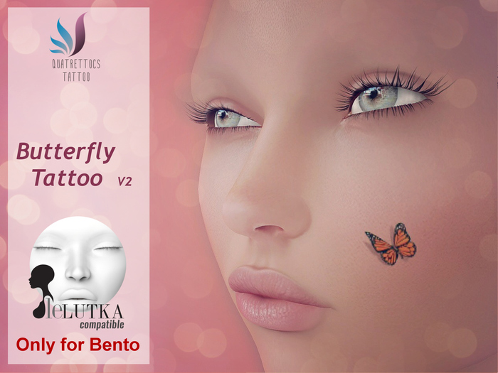 Butterfly Face Tattoo v2