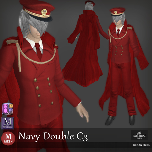 ::: B@R ::: Navy Double C3 (Bento Hem)