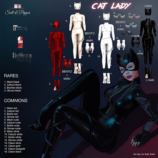 S&P Cat Lady mask white (rez to unpack)