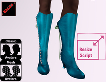 SALES // Candy Boots BLUE  w/ Resize  Steampunk  Burles