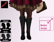 SALES // Candy Boots BLACK  w/ Resize  Steampunk  Burles