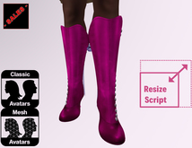 SALES // Candy Boots PINK  w/ Resize  Steampunk  Burles