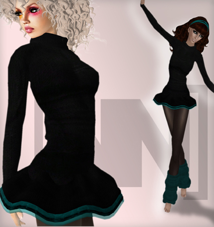 [nn] -KNITDRESS -petrol 