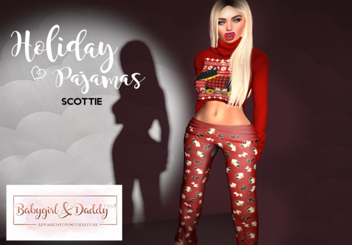 [BABYGIRL&DADDYTOO!]HOLIDAY PAJAMAS-SCOTTIE