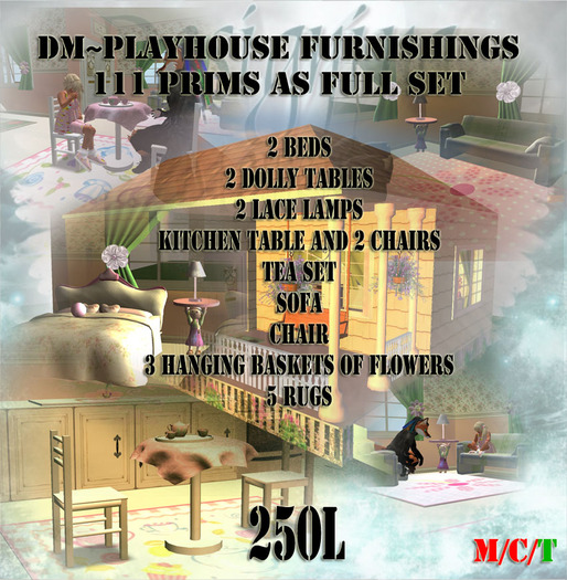 DM~Playhouse Furnishings