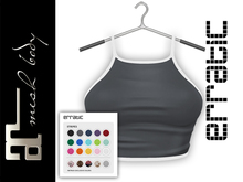 erratic / piper - top / dark grey (maitreya)