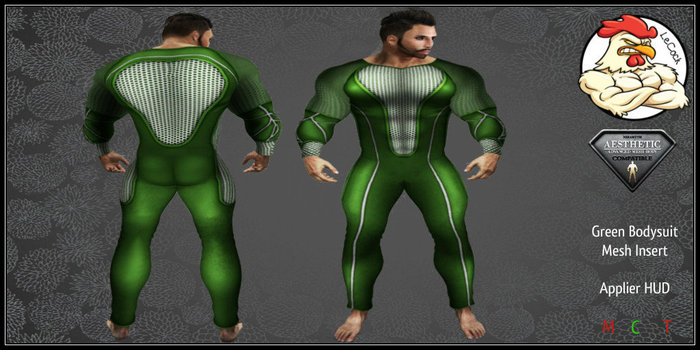 AESTHETIC Bodysuit Mesh Insert - green